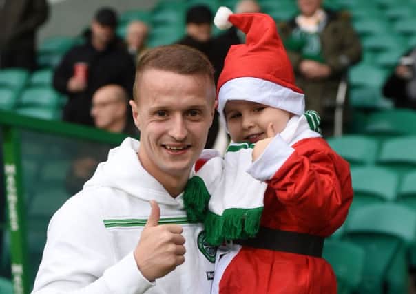 Sleigh Griffiths with a young fan. Picture: SNS