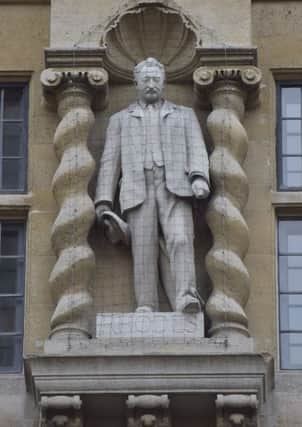 The controversial statue of Cecil Rhodes at Oriel College. Picture: Mark Hemsworth/LNP
