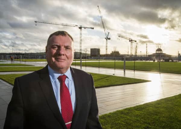 Mike Galloway in the Slessor Gardens at the centre of the waterfront redevelopment in Dundee. Picture: Alan Richardson