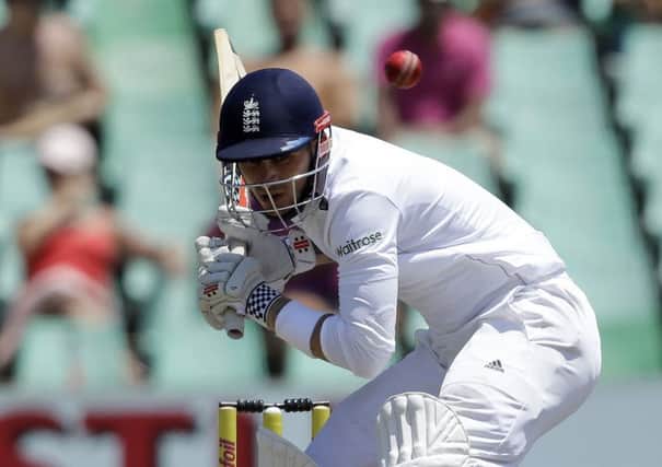 England batsman Alex Hales is forced to take evasive action as Dale Steyn sends down a bouncer. Picture: AP