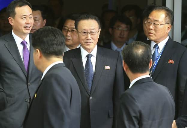 Kim Yang-gon arrives at South Koreas Incheon international airport for talks in October 2014. He is said to have died in a road accident. Picture: AP
