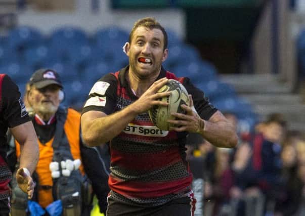 Edinburgh skipper Mike Coman was praised by coach Alan Solomons for helping his side gain the upper hand in the first leg. Picture: SNS
