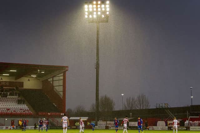 Torrential rain batters New Douglas Park. Picture: SNS Group