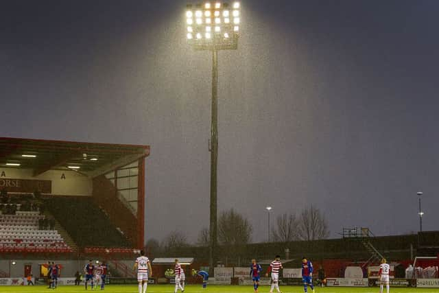 Torrential rain batters New Douglas Park. Picture: SNS Group