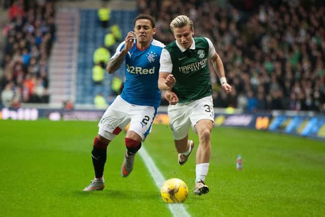 Sectarian chanting could be heard during Rangers' 4-2 win over Hibernian on Monday. Picture: John Devlin