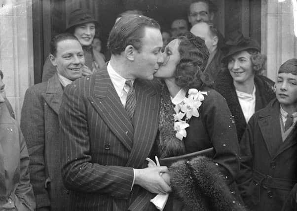 Tamara Densi and Bruce Seton before thier marriage was later dissolved in Scotland and Seton married again the same day. Picture