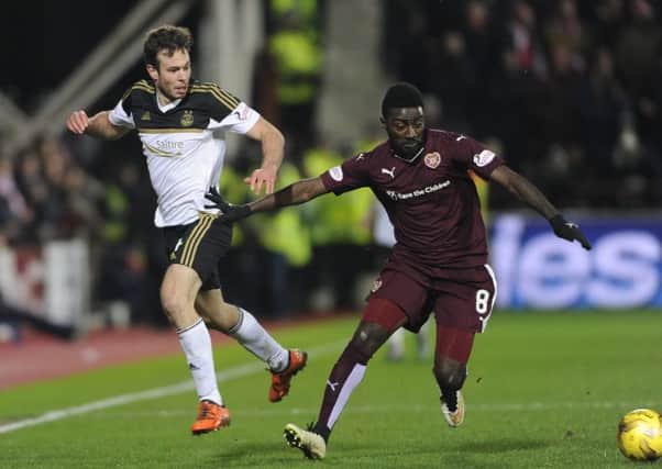 Hearts got the better of their opponents in the all-Premiership clash. Picture: Neil Hanna