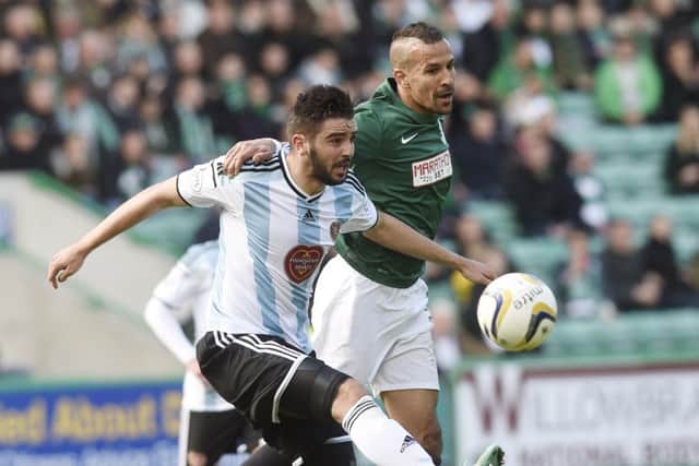 The sides will meet for the first time since last April when Hibernian defeated Hearts 2-0. Picture: Greg Macvean