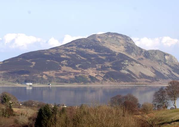 Holy Isle seen from Lamlash golf course. Picture: Ian Rutherford