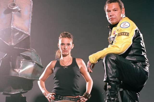 Jayne Middlemiss and Craig Charles, former hosts of Robot Wars. Picture: PA