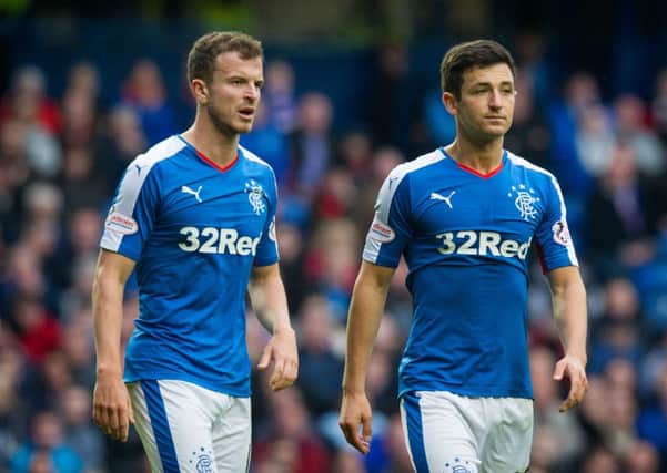 Rangers midfield duo Andrew Halliday and Jason Holt (right) have each signed on until 2020. Picture: SNS