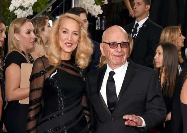 Rupert Murdoch, 84, is to marry Jerry Hall,  59  Ms Halls first official trip down the aisle, and Mr Murdochs fourth. Picture: Getty Images
