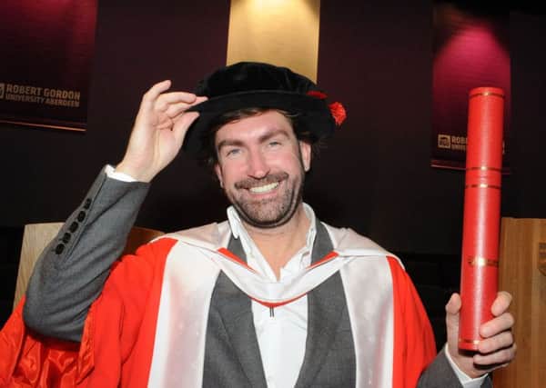 Leslie Benzies received an honorary doctorate from Robert Gordon University last year