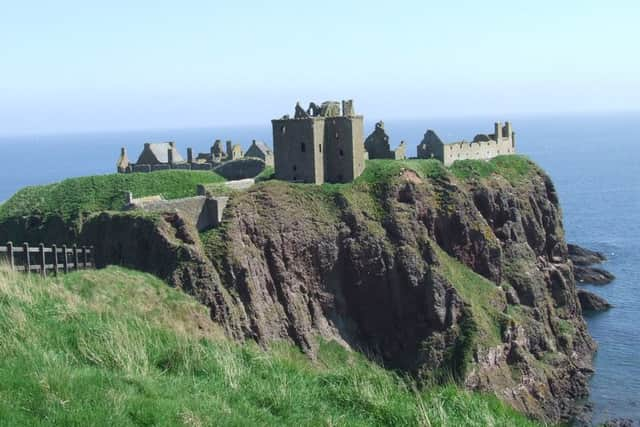 View of Dunnottar Castle.