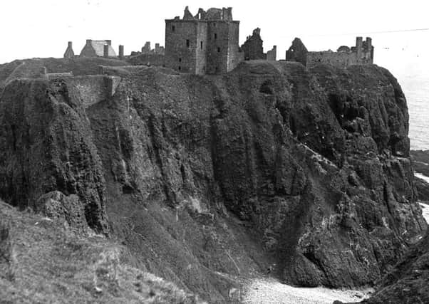 Exterior of the ruins of Dunnottar Castle in Kincardineshire.