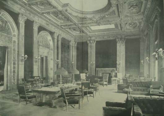 The lounge room at the New York University club