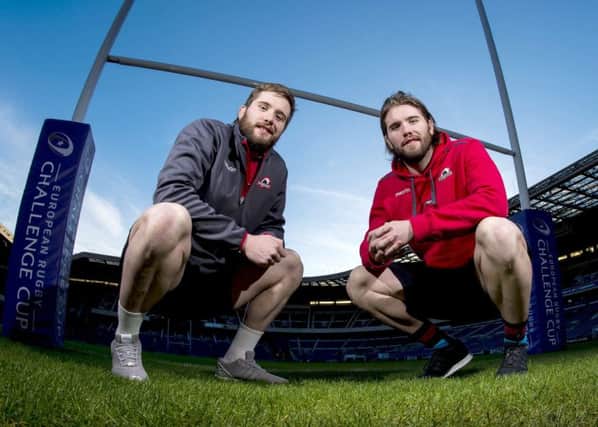 Ben, right, and Alex Toolis will be the first twins to start a game for a Scottish professional team. Picture: Gary Hutchison/SNS/SRU