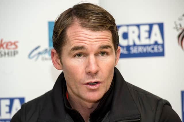 14/01/16
LESSER HAMPDEN- GLASGOW
Partick Thistle manager Alan Archibald chats to the press during today's conference.