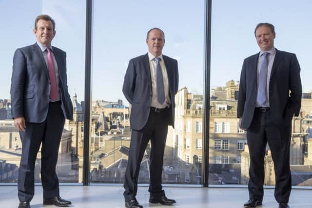 From left: Deloitte UK chairman Nick Owen; Glasgow office head Douglas Farish; and Scotland and Northern Ireland senior partner Steve Williams
