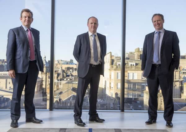 From left: Deloitte UK chairman Nick Owen; Glasgow office head Douglas Farish; and Scotland and Northern Ireland senior partner Steve Williams