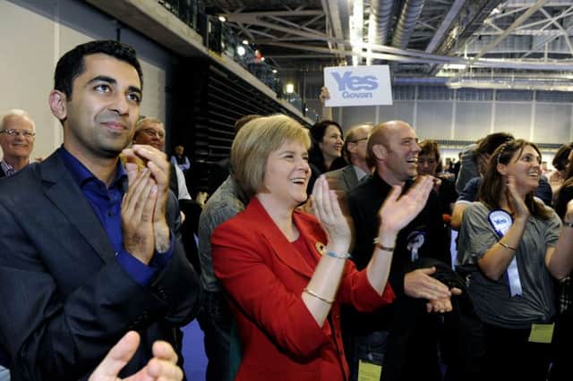 Nicola Sturgeon pictured during the Scottish independence referendum count.