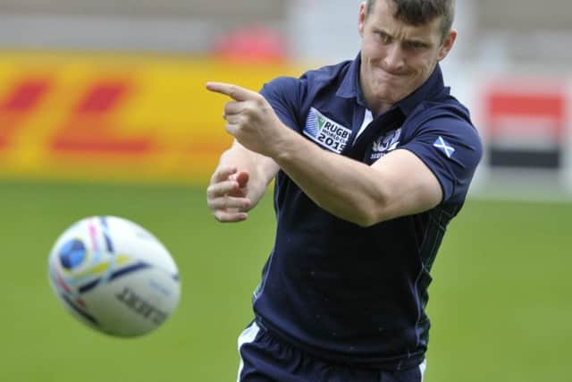 Scotland centre Mark Bennett injured his shoulder playing for Glasgow against Racing 92.
Picture: Ian Rutherford