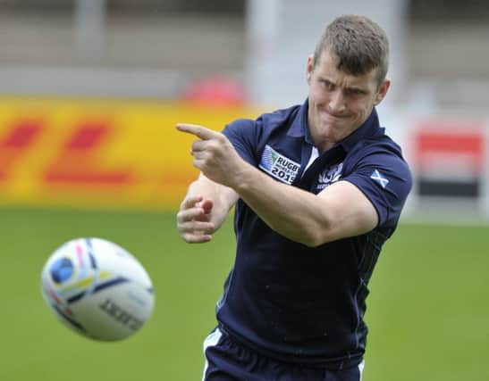Scotland centre Mark Bennett injured his shoulder playing for Glasgow against Racing 92. 
 Picture: Ian Rutherford