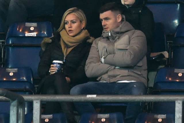 Prospective signing Anthony Stokes watches Hibs yesterday. Picture: SNS