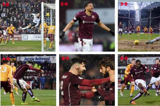 Hearts hit Motherwell for six. Pictures: SNS/Ian Rutherford