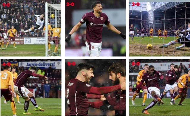 Hearts hit Motherwell for six. Pictures: SNS/Ian Rutherford