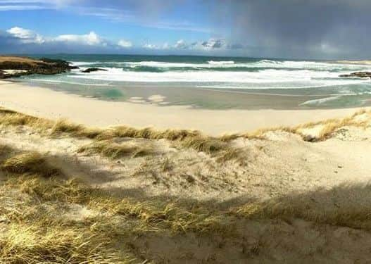 Hosta Beach, North Uist, where Jason found the message in a bottle. Image: Jason Tolmie