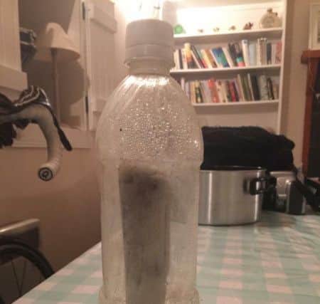 Jason found the message in a plastic bottle. Image: Jason Tolmie