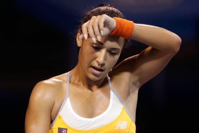 Heather Watson served for the match but couldnt close it out and departed at the first hurdle. Picture: Getty