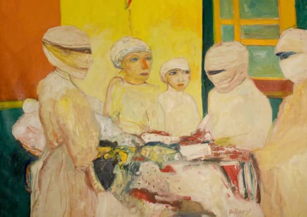 One of the John Bellany paintings on display at the Scottish Parliament