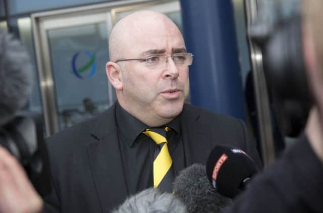 Alloa Chairman Mike Mulraney after the SPFL meeting. Picture: SNS