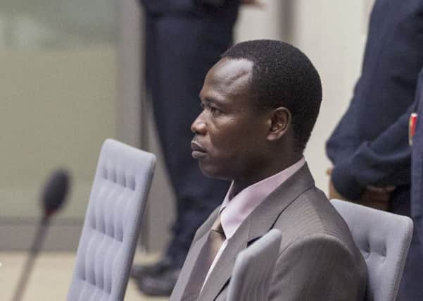 Dominic Ongwen in the dock at the ICC in the Netherlands. Picture: AP