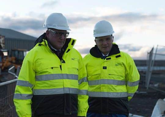 Energy minister Fergus Ewing with Maygen director Cameron Smith