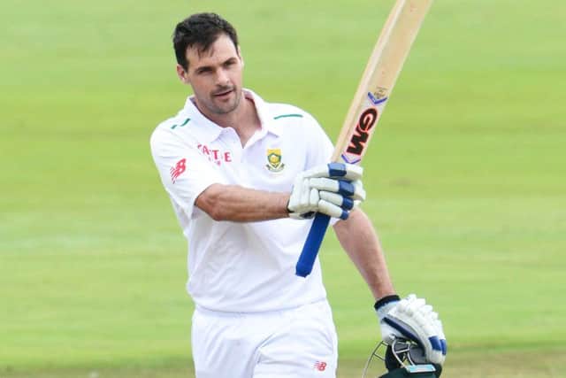 Stephen Cook acknowledges the crowd after his hundred. Picture: Getty