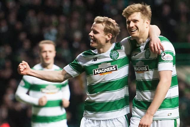 Gary Mackay-Steven learning to smile again in Celtic's 3-1 win over St Johnstone. Picture: John Devlin