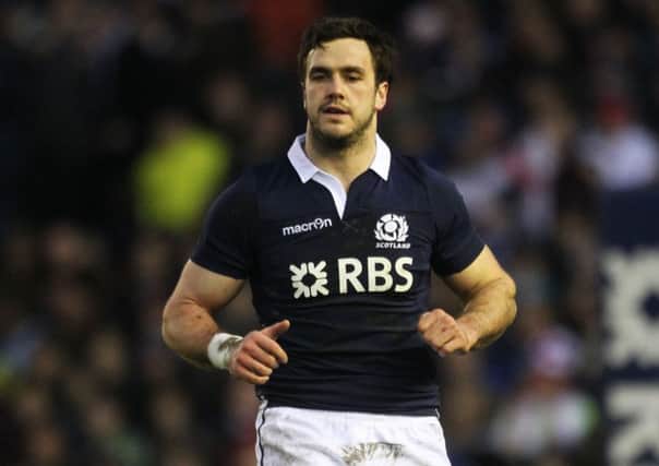 Scotland centre Alex Dunbar was injured in Glasgow's win over Racing 92. Picture: Lynne Cameron/PA Wire.