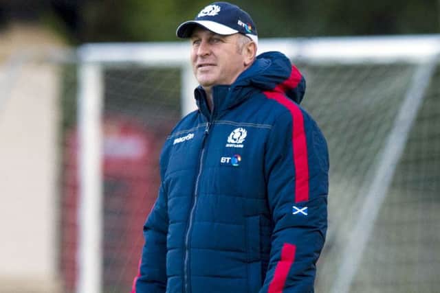 Scotland coach Jason O'Halloran at training in St Andrews. Picture: Gary Hutchison/SNS/SRU