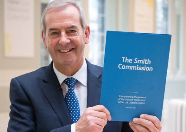 Lord Smiths Commission report, the basis of talks between the governments, now appear to divide them. Picture: Alex Hewitt