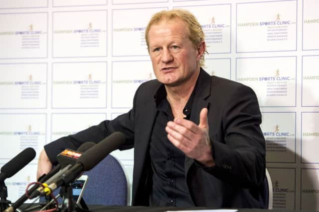 Former Scotland captain Colin Hendry at the launch of Hampden Sports Clinic's state of the art treadmill. Picture: Craig Foy/SNS