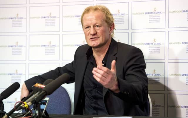 Former Scotland captain Colin Hendry at the launch of Hampden Sports Clinic's state of the art treadmill. Picture: Craig Foy/SNS