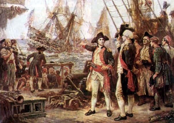 John Paul Jones, centre, depicted in an undated painting