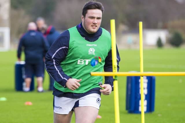 Scotland's Zander Fagerson in training at St Andrews. Picture: Gary Hutchison/SNS/SRU