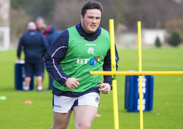 Scotland's Zander Fagerson in training at St Andrews. Picture: Gary Hutchison/SNS/SRU