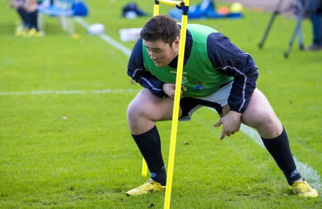 The 20-year-old would  be the fourth youngest prop in Scottish history if he features in the Six Nations. Picture: SNS