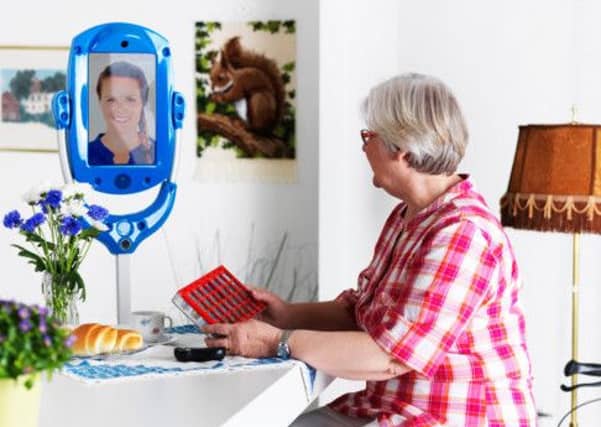 The Giraff robot at work