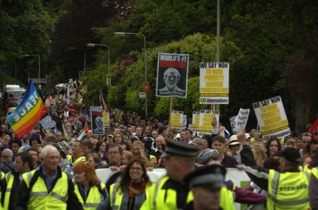 Campaigners believe they were spied on by Scotland Yard during protests at the G8 summit at Gleneagles in 2005. Picture: Gareth Easton